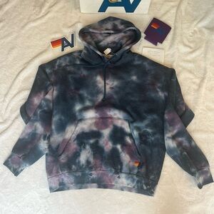 - - NWT Aviator Nation Hand Dyed  Hoodie Tie dye Extra Small RARE